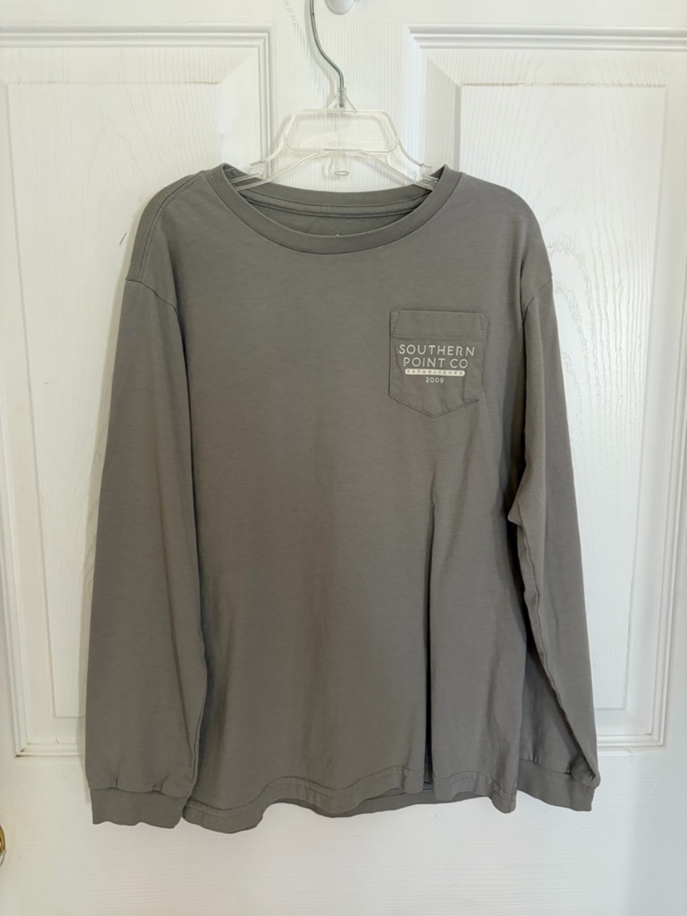Southern Point Co. Kids' Long-Sleeve Pocket Tee - Gray
